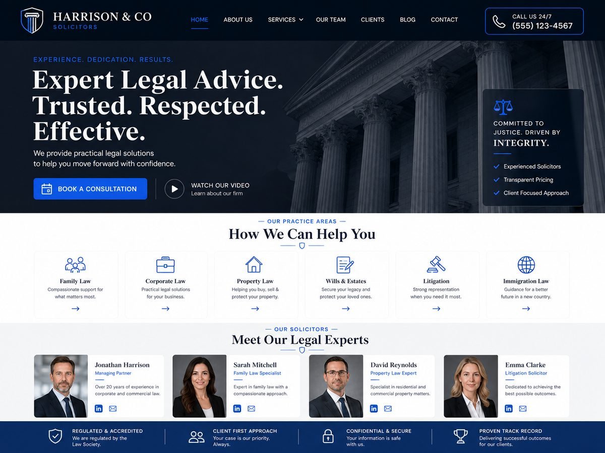 Law Firm website design concept